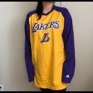 Adidas LA Lakers Long Sleeve Tee